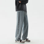 American Retro Washed Jeans For Men Straight Fit