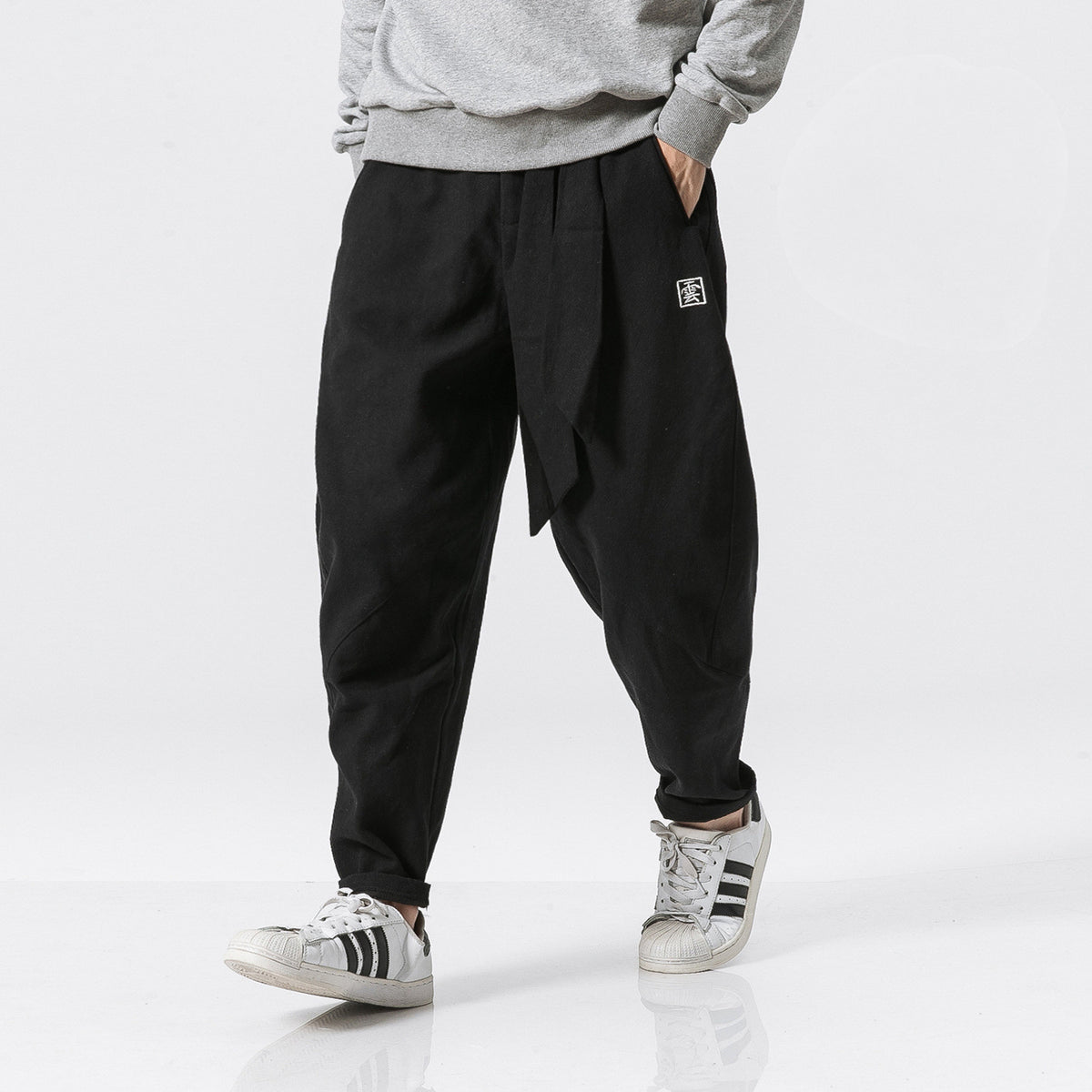 Casual Pants Plus Cashmere Men Warm Loose Fit