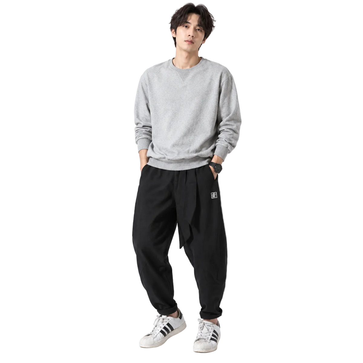 Casual Pants Plus Cashmere Men Warm Loose Fit