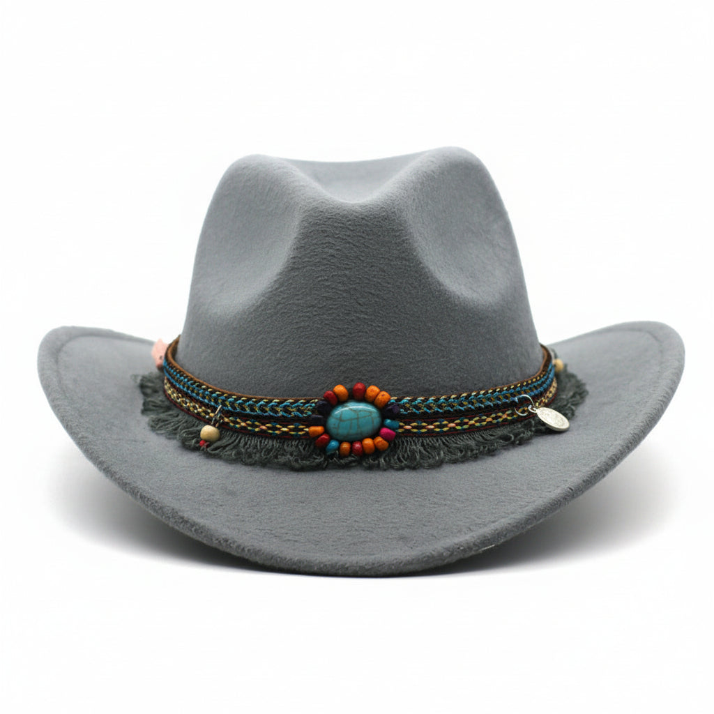 Cowboy Hats Curled Felt Riding Hat for Men