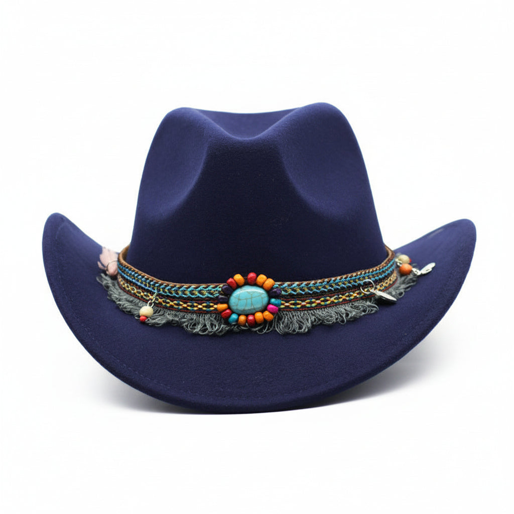Cowboy Hats Curled Felt Riding Hat for Men