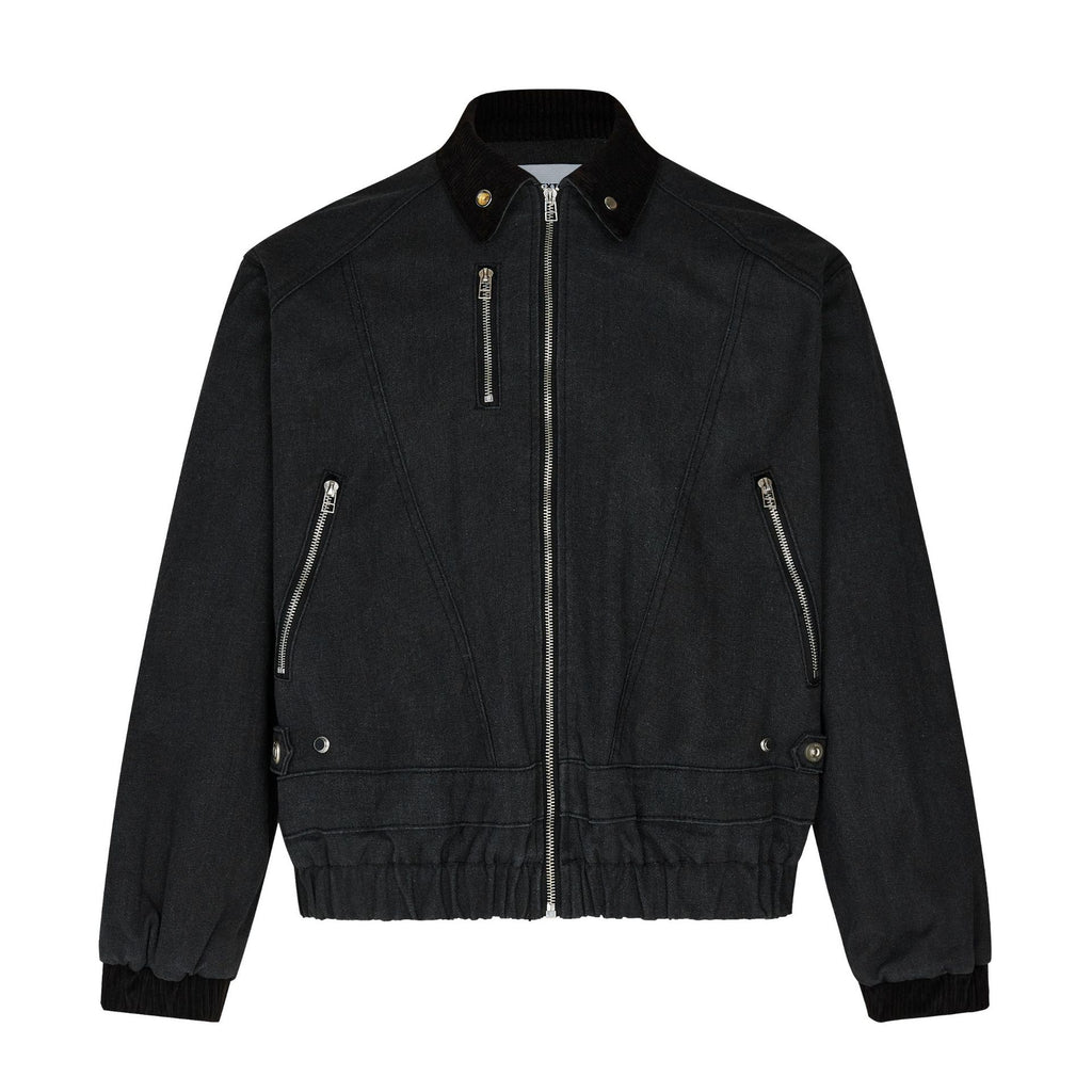 Denim Lapel Thickening Jacket Men Loose Fit