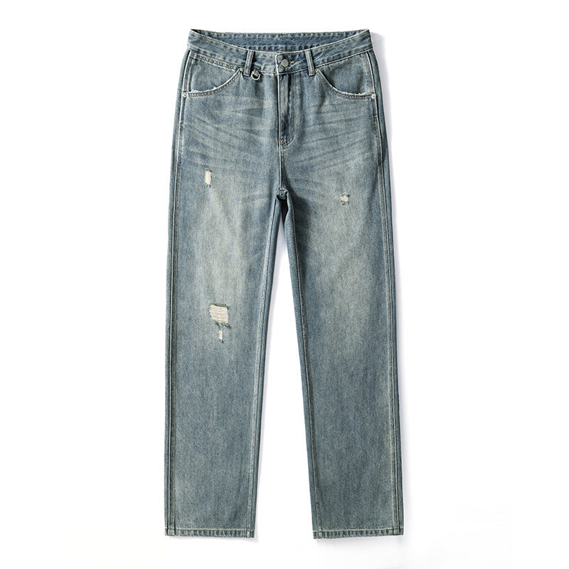 Fashion American Straight Ripped Jeans For Men