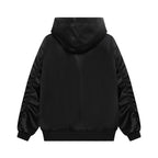 Hooded Leather Coat Jacket Men Casual PU Outerwear