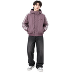 Hooded Leather Coat Jacket Men Casual PU Outerwear