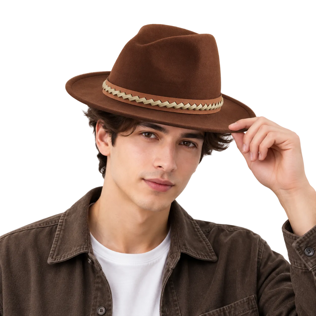 Men's Autumn Winter Felt Hats British Fashion Style