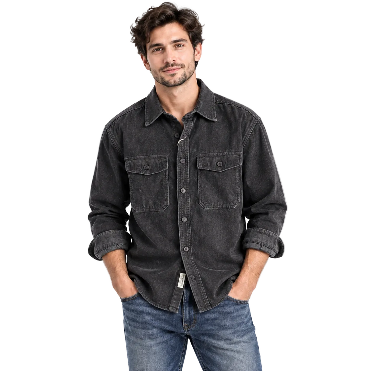 Retro Corduroy Cotton Long-sleeved Shirt For Men