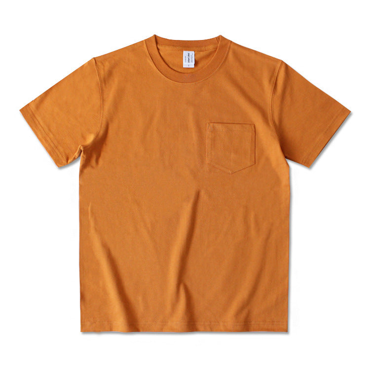 Round Neck Pocket Short Sleeve Men's T-Shirt