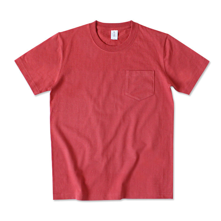 Round Neck Pocket Short Sleeve Men's T-Shirt