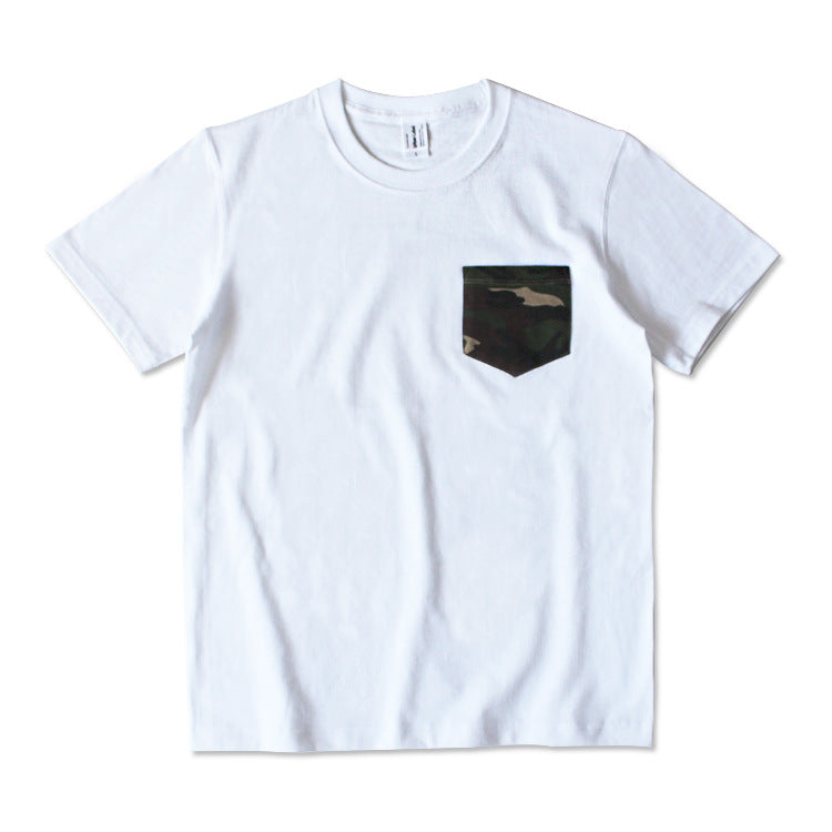 Round Neck Pocket Short Sleeve Men's T-Shirt